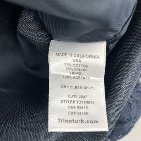 NWT Trina Turk Blue Formal Midi Dress Size 10 - Picture 8 of 8
